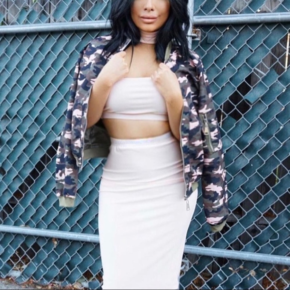 MISSPAP Camo Bomber Jacket